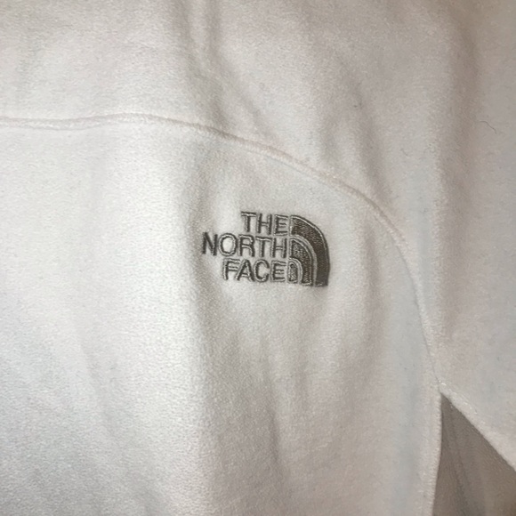 The North Face White TKA 1 Full Zip Fleece Medium - Picture 5 of 8
